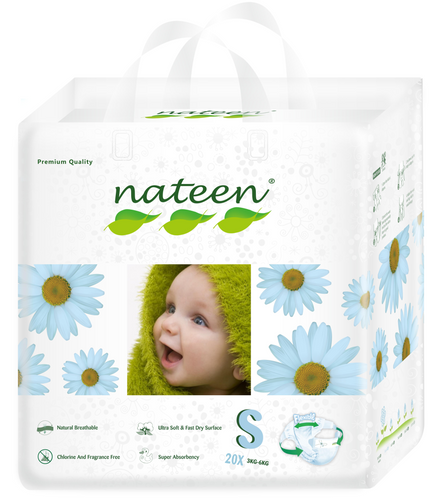 Nateen Premium Eco-friendly Baby Diapers - SMALL