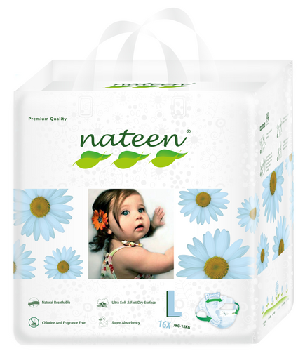 Nateen Premium Eco-friendly Baby Diapers - LARGE